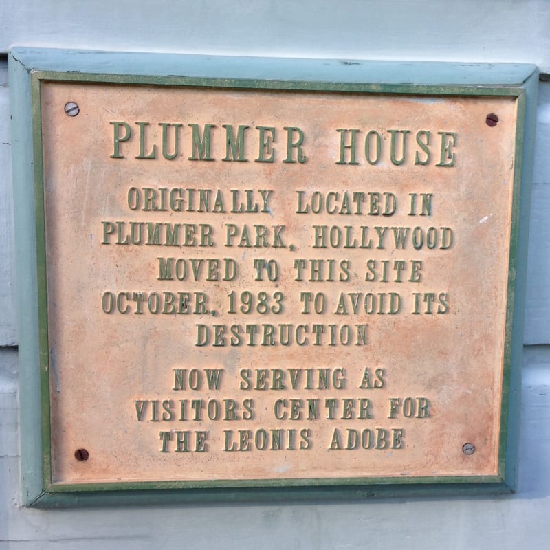 NO. 160 PLUMMER HOUSE - Relocation Plaque