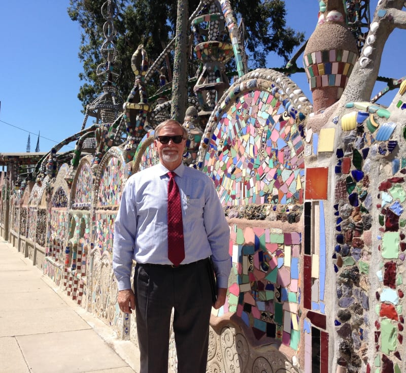 NO. 993 WATTS TOWERS OF SIMON RODIA - Tiled Walls