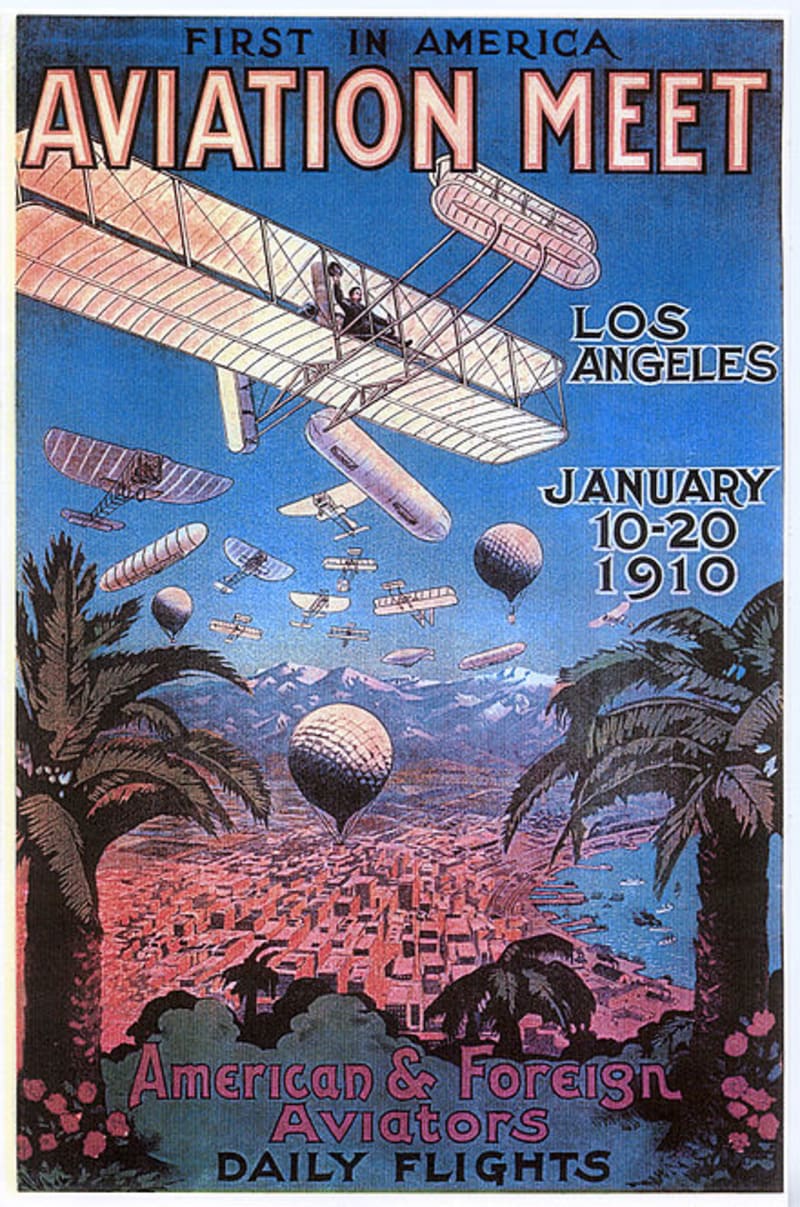 1910 Los Angeles International Air Meet at Dominguez Field - 1910 Poster