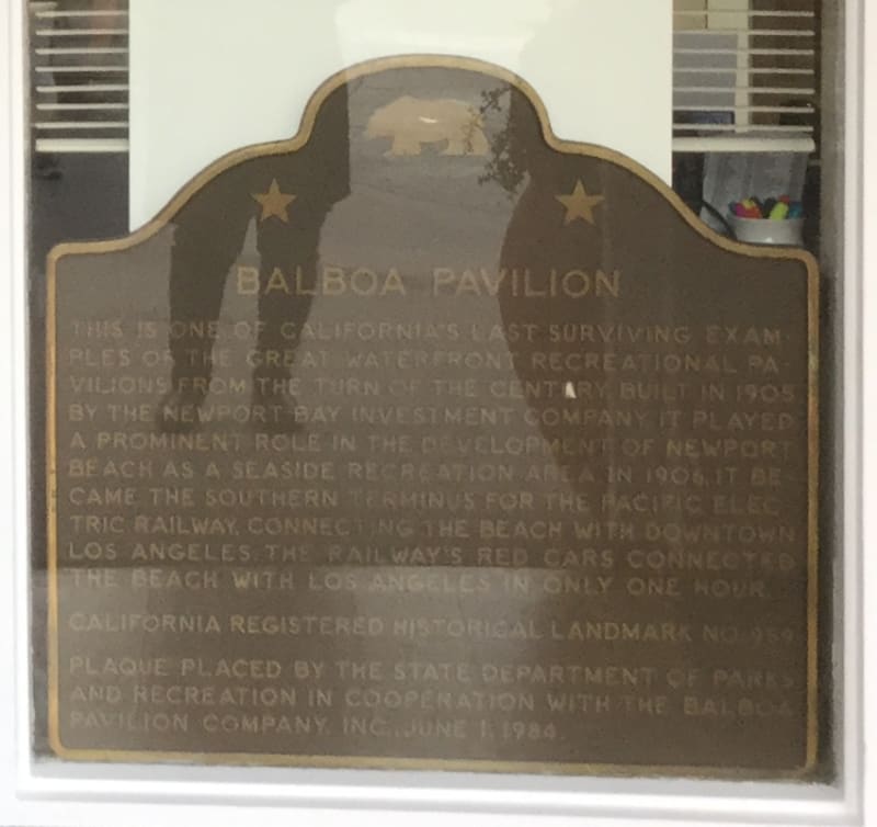 NO. 959 BALBOA PAVILION - State Plaque