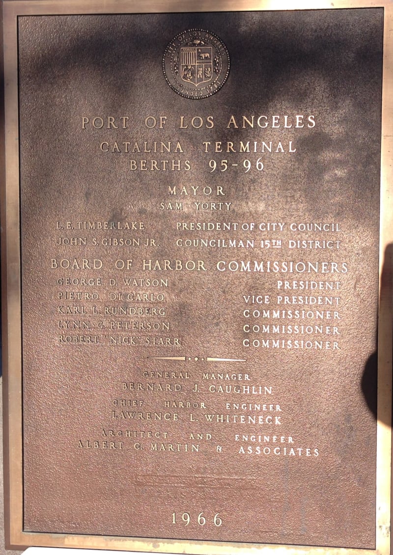 NO. 894 S.S. CATALINA - Private Plaque