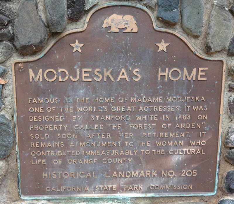 NO. 205 MODJESKA'S HOME - State Plaque