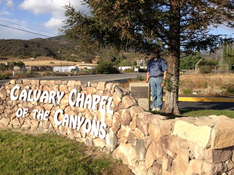 NO. 228 CARBONDALE - Marker is behind stone Church sign