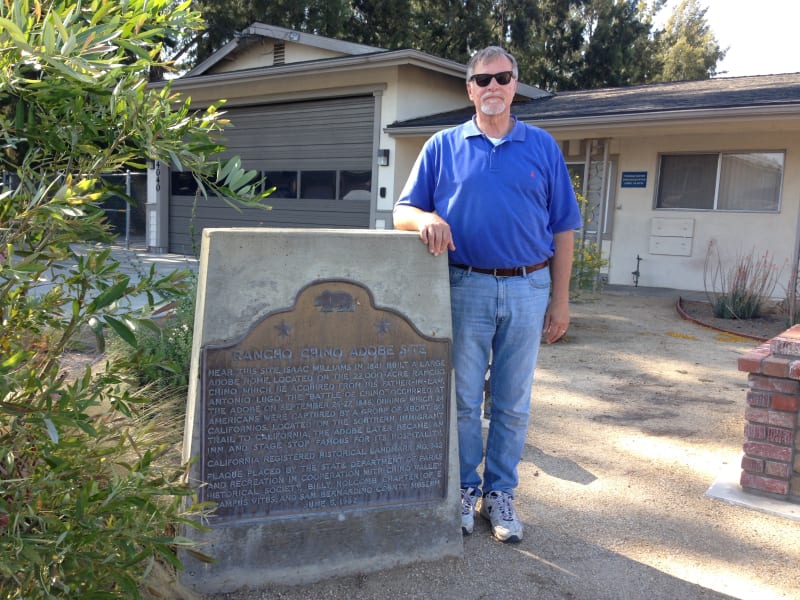 NO. 942 SITE OF THE RANCHO CHINO ADOBE OF ISAAC WILLIAMS - Marker