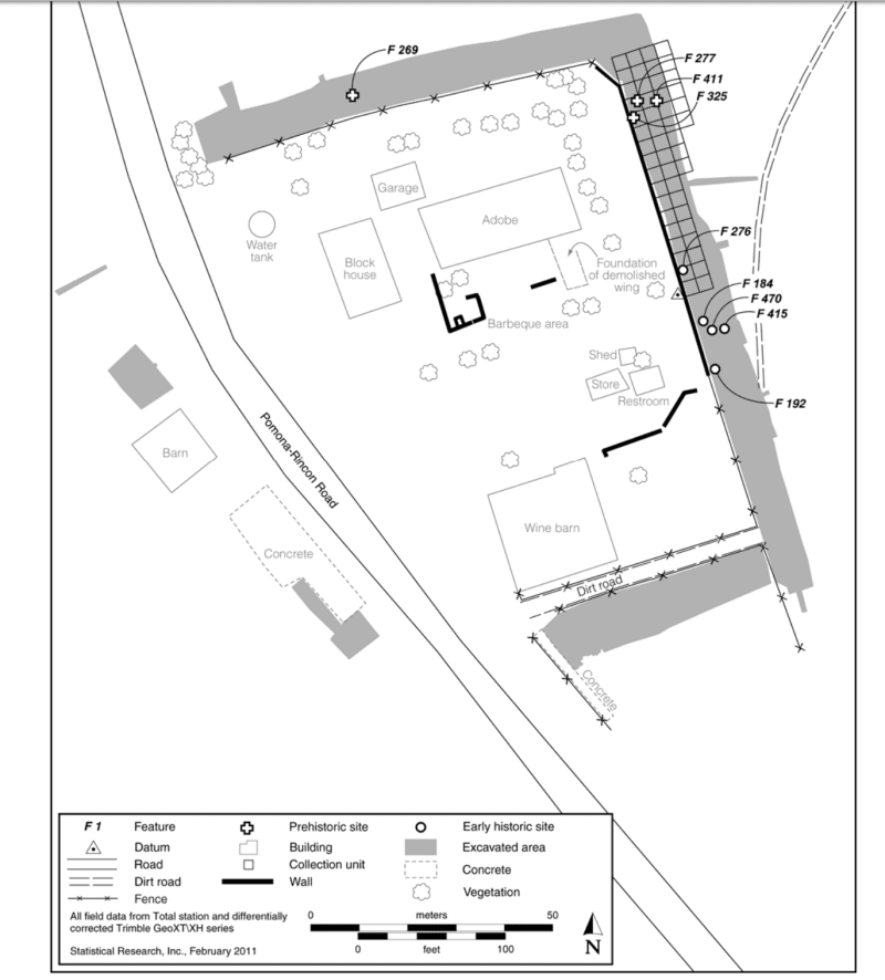 NO. 191 YORBA-SLAUGHTER ADOBE - Map of the grounds