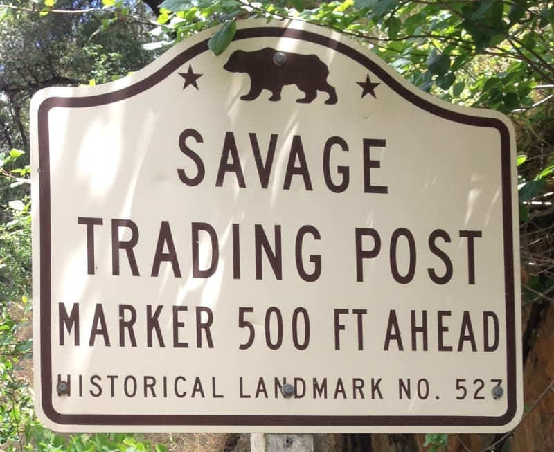 NO. 527 SAVAGE TRADING POST - Road Sign