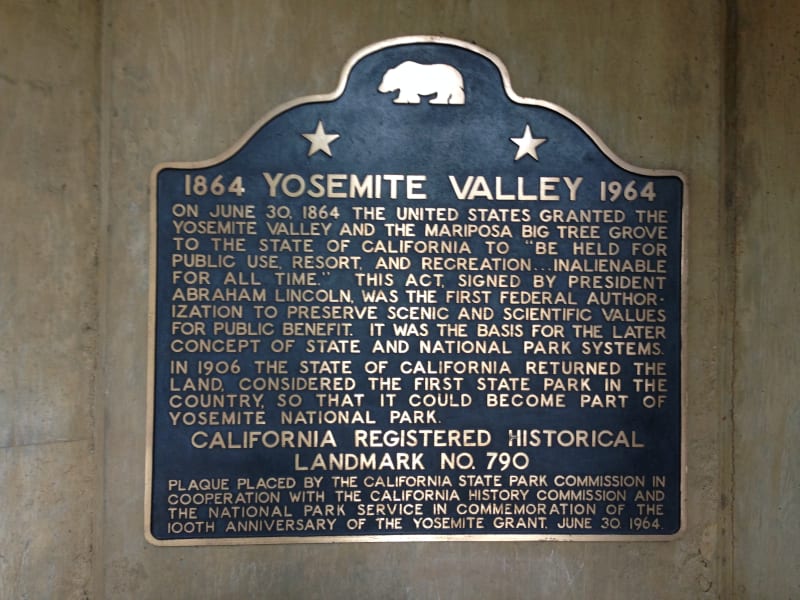 NO. 790 YOSEMITE VALLEY - State Plaque