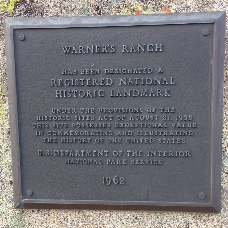NO. 311 WARNER'S RANCH - National Plaque