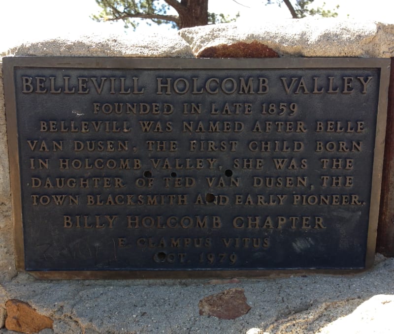 NO. 619 HOLCOMB VALLEY - Private Plaque at site