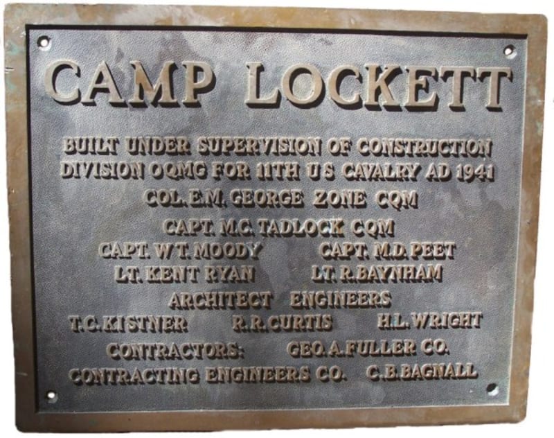 Camp Lockett Construction Plaque- It may be at the "Campo Stone Store Mueum"