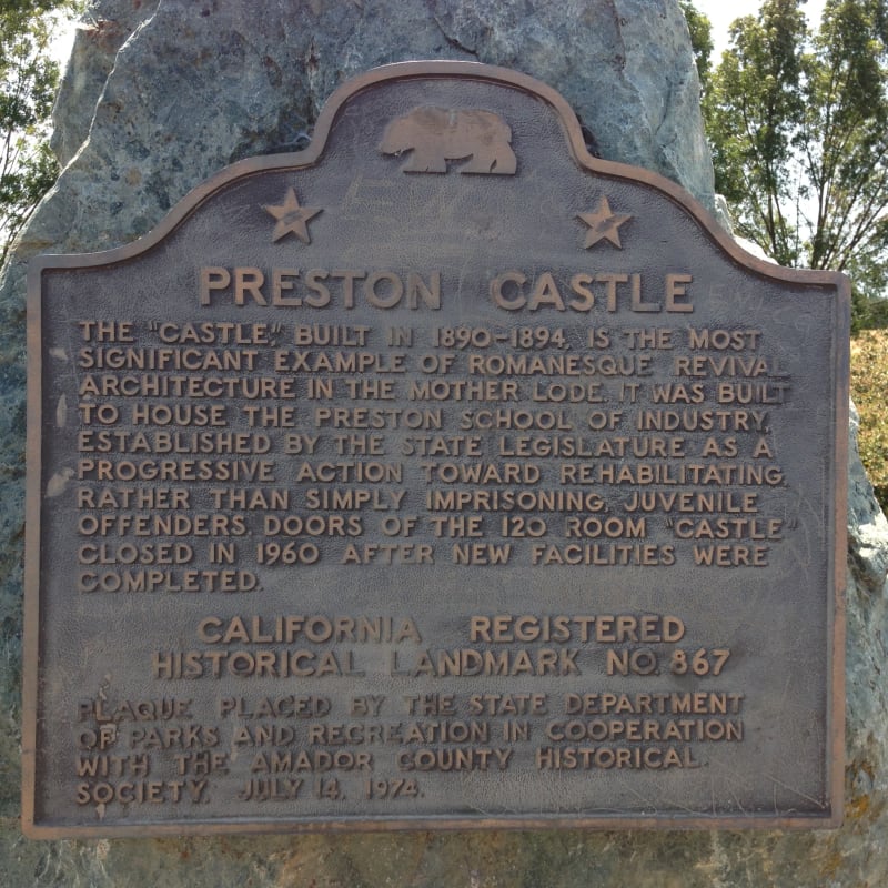 NO. 867 PRESTON CASTLE - State Plaque