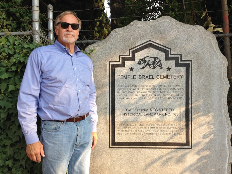 NO. 765 TEMPLE ISRAEL CEMETERY - New State Plaque etched into old pillar