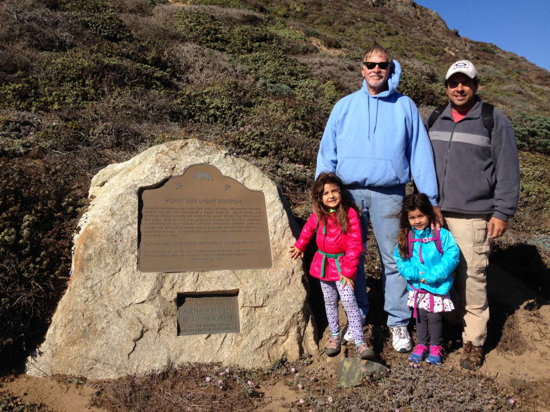 NO. 951 POINT SUR LIGHT STATION = Denis with our son and grand daughters