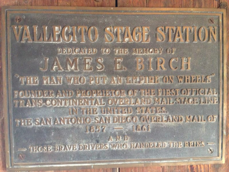 NO. 304 VALLECITO STAGE DEPOT (STATION) - Private Plaque