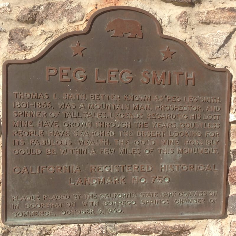 NO. 750 PEG LEG SMITH MONUMENT -  State Plaque