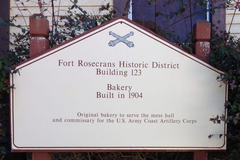 NO. 62 FORT ROSECRANS -   Bakery 1904 Marker