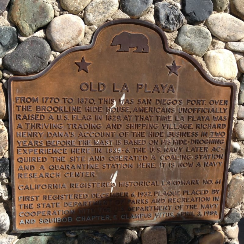 No. 61 OLD LA PLAYA - State Marker