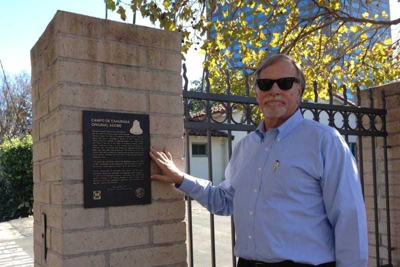 No. 151 Campo de Cahuenga - Private Plaque at Back Gate