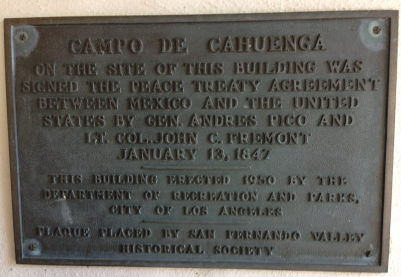 No. 151 Campo de Cahuenga - Private plaque