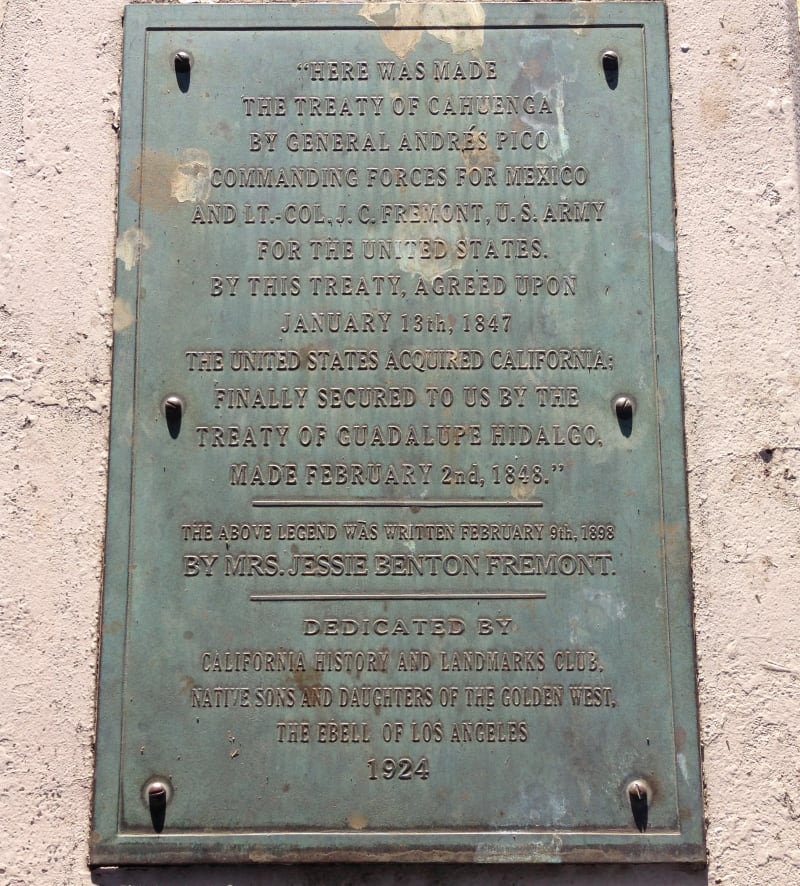 No. 151 Campo de Cahuenga - Private plaque