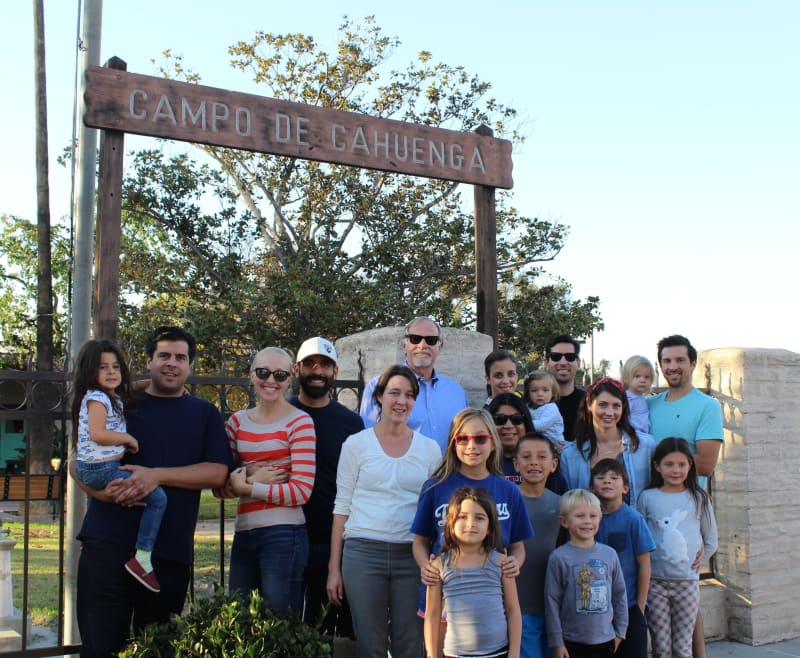 No. 151 Campo de Cahuenga - Our whole family came to celebrate our last landmark!