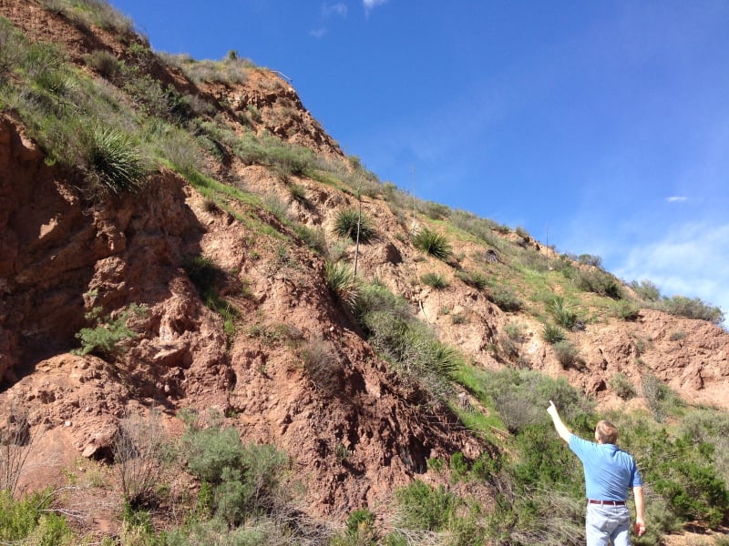 NO. 919 ST. FRANCIS DAM DISASTER SITE - West wall anchored to schist