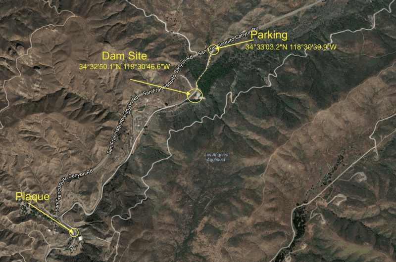 NO. 919 ST. FRANCIS DAM DISASTER SITE - Map to site of the dam