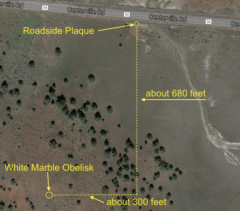 NO. 125 EVANS AND BAILEY FIGHT- Map to marble Obelisk