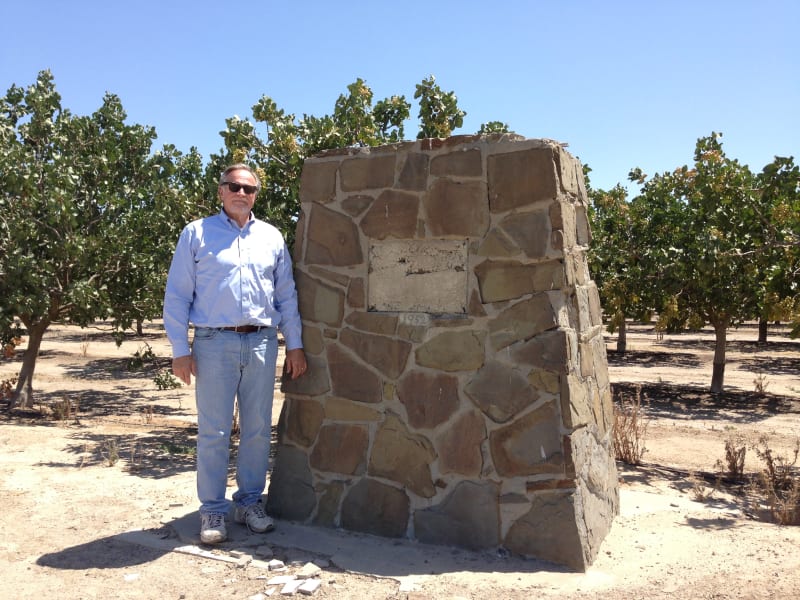 CHL #488 Fresno City - Marker with missing plaque