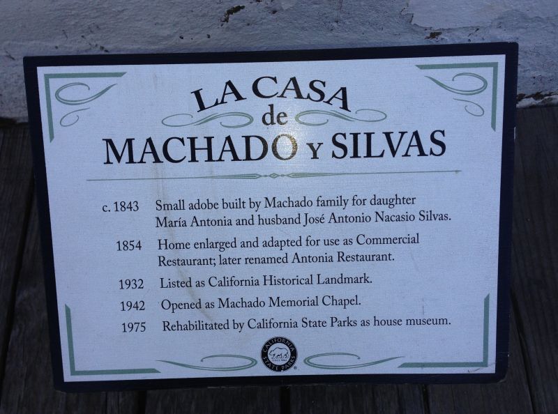 CHL #71 Casa de Machado Park Sign