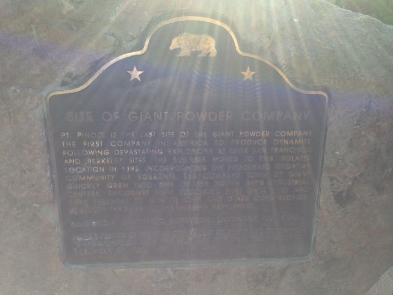CHL #1002.1 Giant Powder Company Site - Richmond State Plaque
