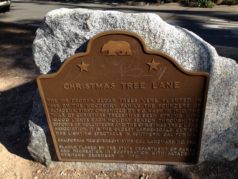 CHL #990 Christmas Tree Lane State Plaque