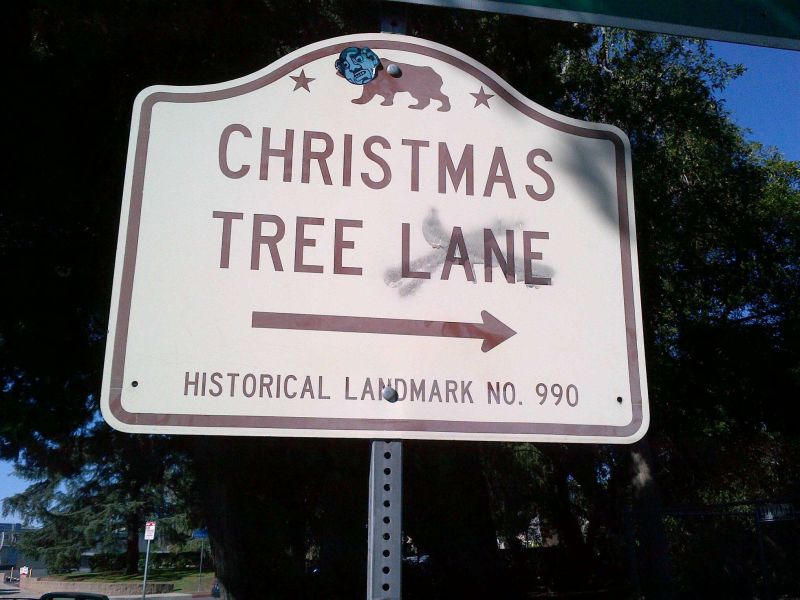 CHL #990 Christmas Tree Lane Street Sign
