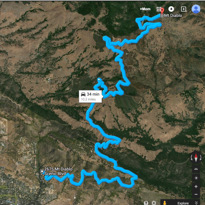 CHL #905 Mount Diablo, southern entrance route.