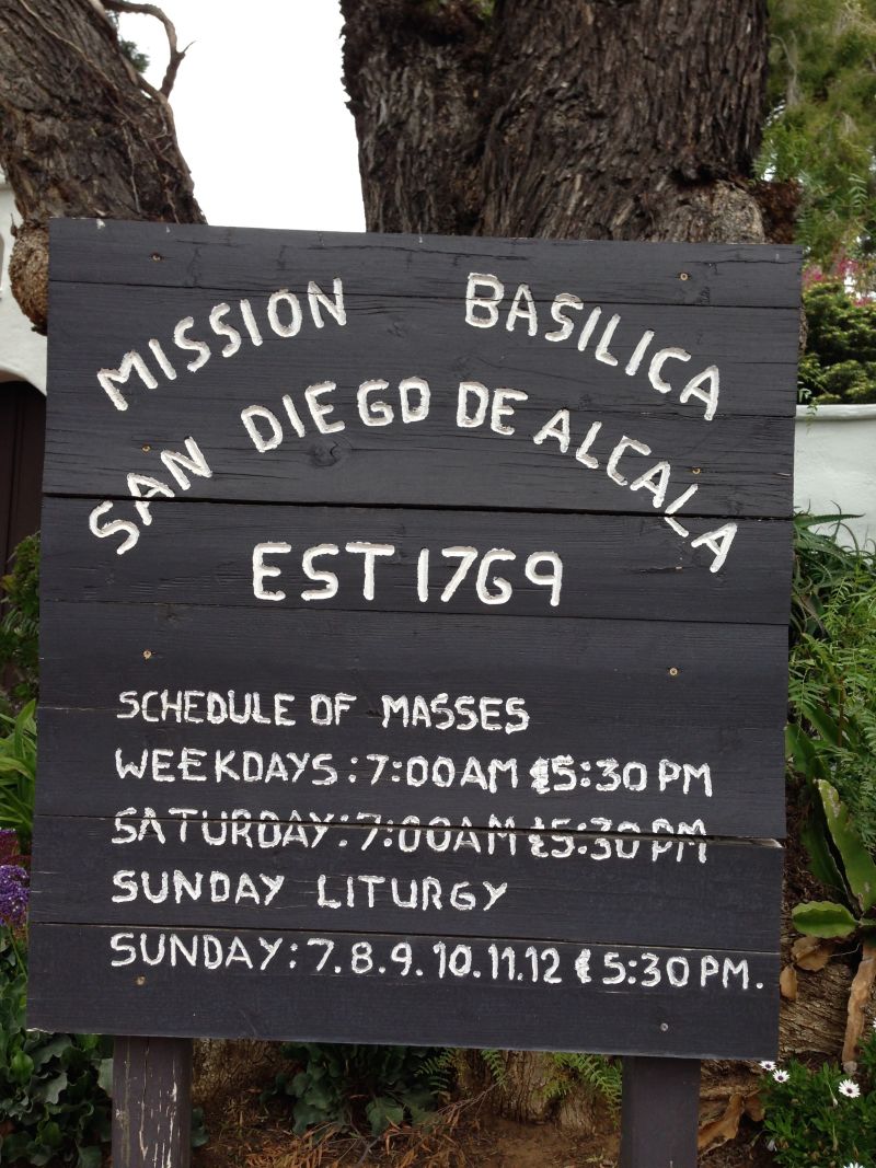 CHL #242 - Mission San Diego de Alcala - Hours