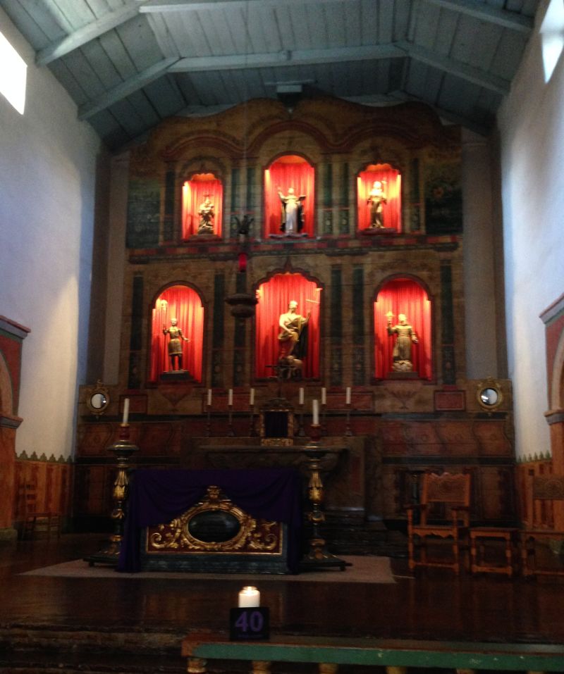 CHL #195 - Mission San Juan Bautista --Front Altar