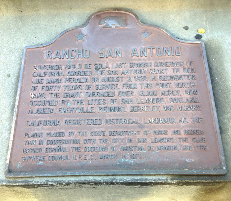 CHL #246 Rancho San Antonio--State Plaque