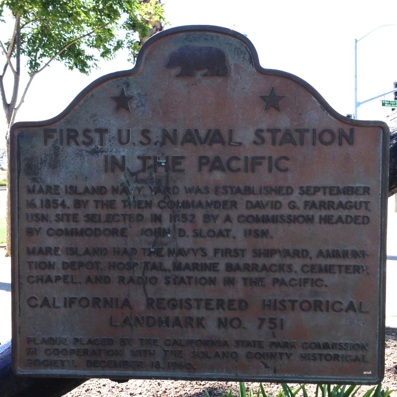 CHL #751 - Mare Island Commemorative Plaque- First U.S. Naval Station in the Pacific