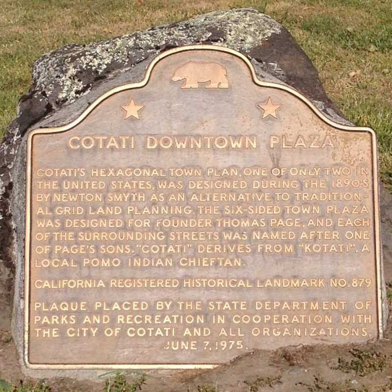 CHL #879 - Cotati Downtown Plaza State Plaque