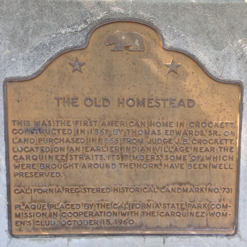 CHL #731 - Old Homestead State Plaque