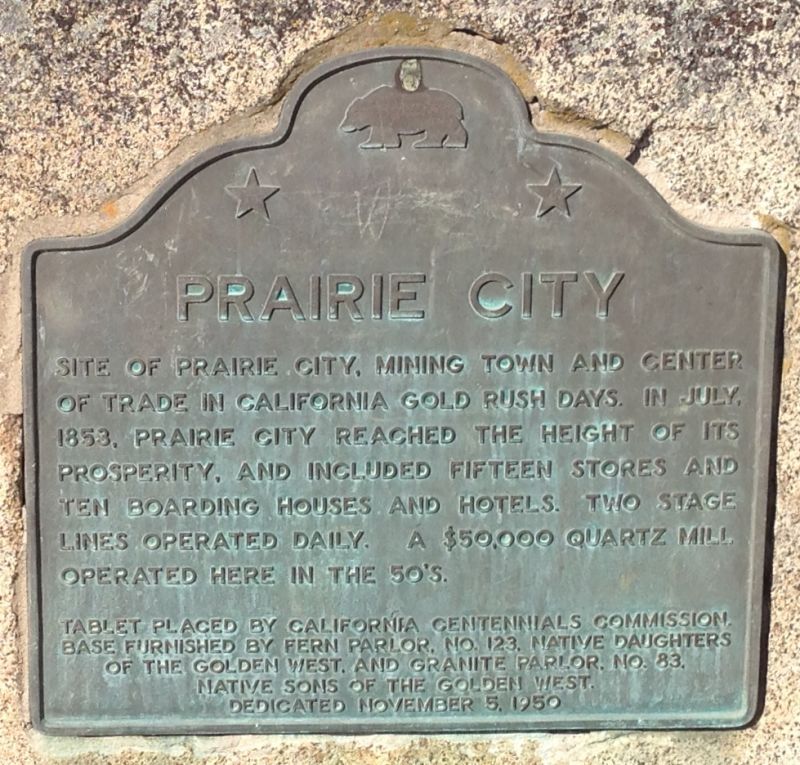 CHL #464 - Prairie City Site State Marker