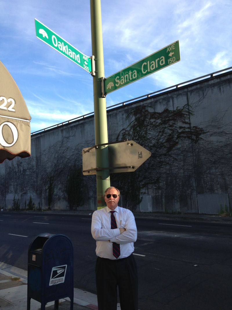 CHL #299 Camino of Rancho San Antonio, the corner of Oakland and Santa Clara Avenues