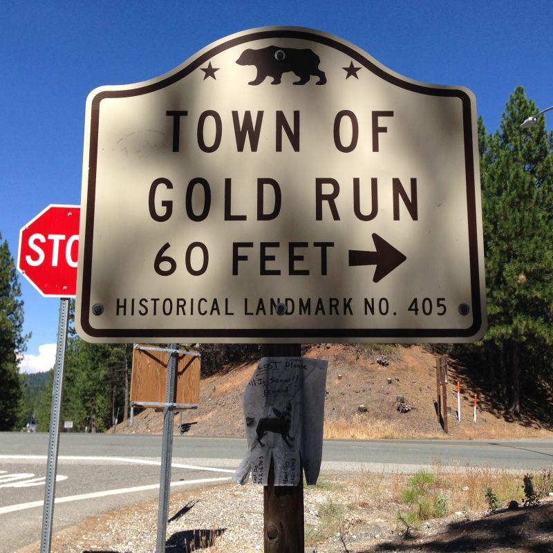 CHL #405 Gold Run Street Sign