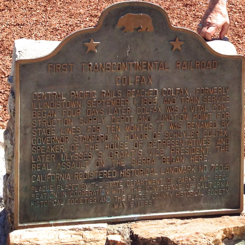 CHL #780.5 First Transcontinental Railroad-Colfax State Marker