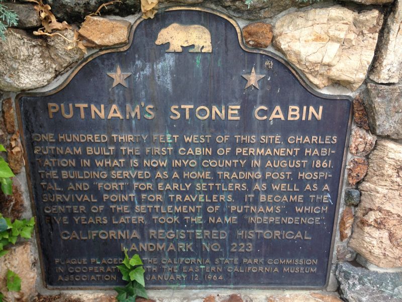 CHL #223 Putnam's Cabin State Plaque