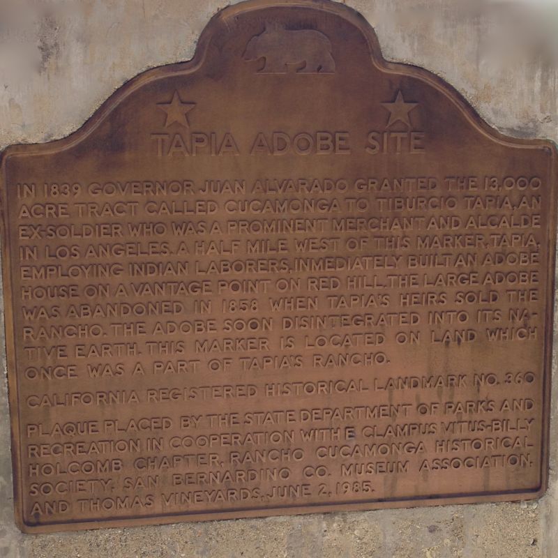 CHL #360 Tapia Adobe State Plaque