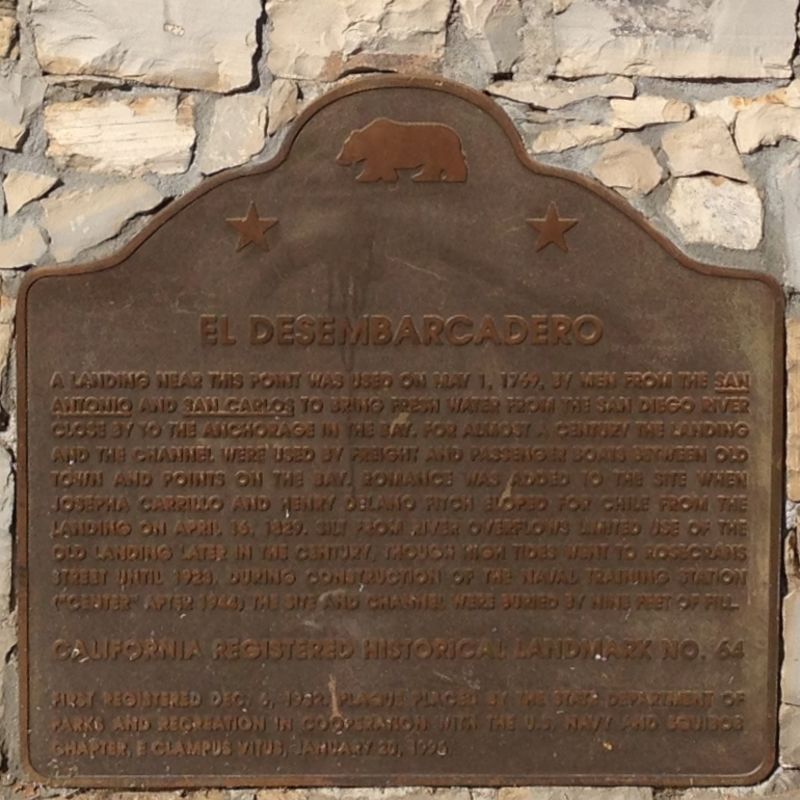 CHL #64 El Desembarcadero State Plaque