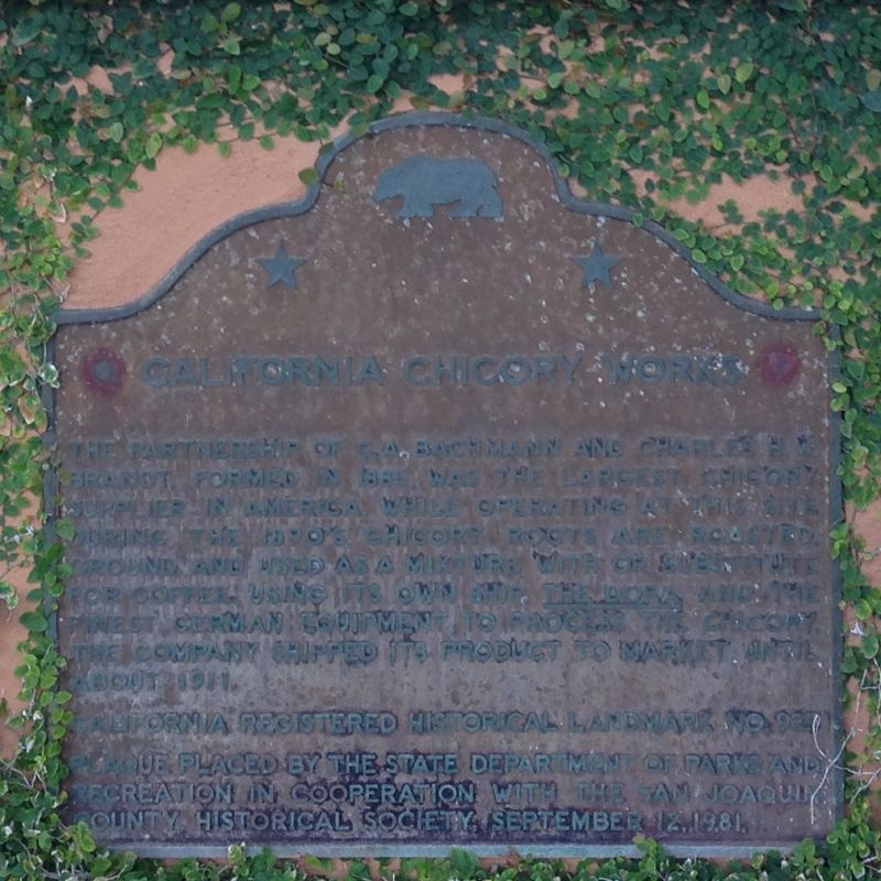 CHL #935 California Chicory Works Stae Plaque