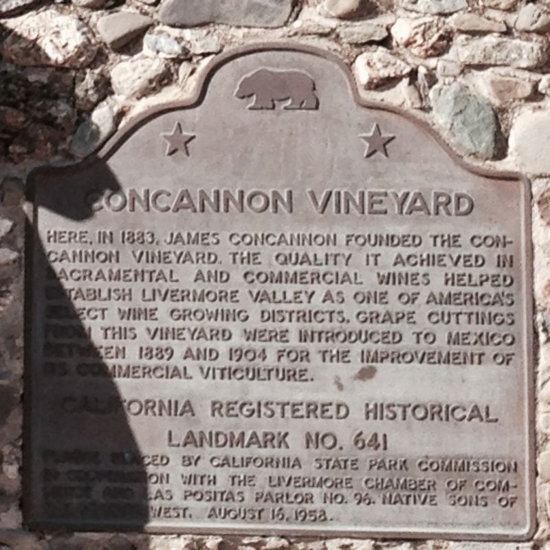 CHL #641 - Concannon Vineyard State Plaque