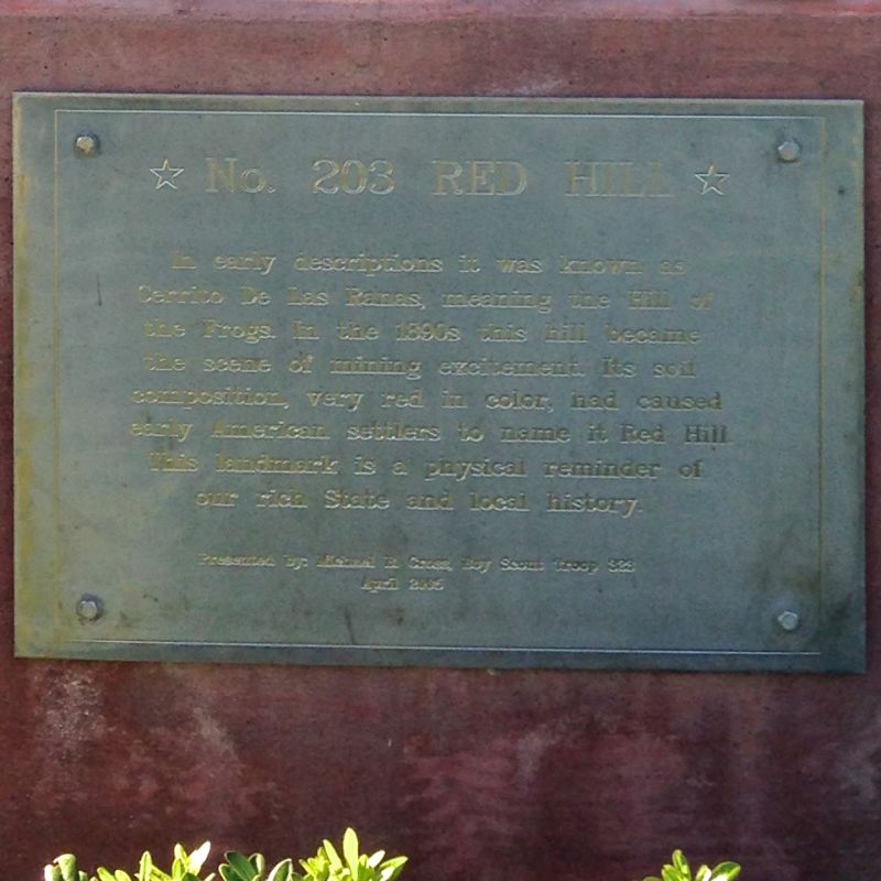 CHL #203 Red Hill Private Plaque